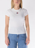 T-SHIRT SLIM CON LOGO, YBL WHT, thumb