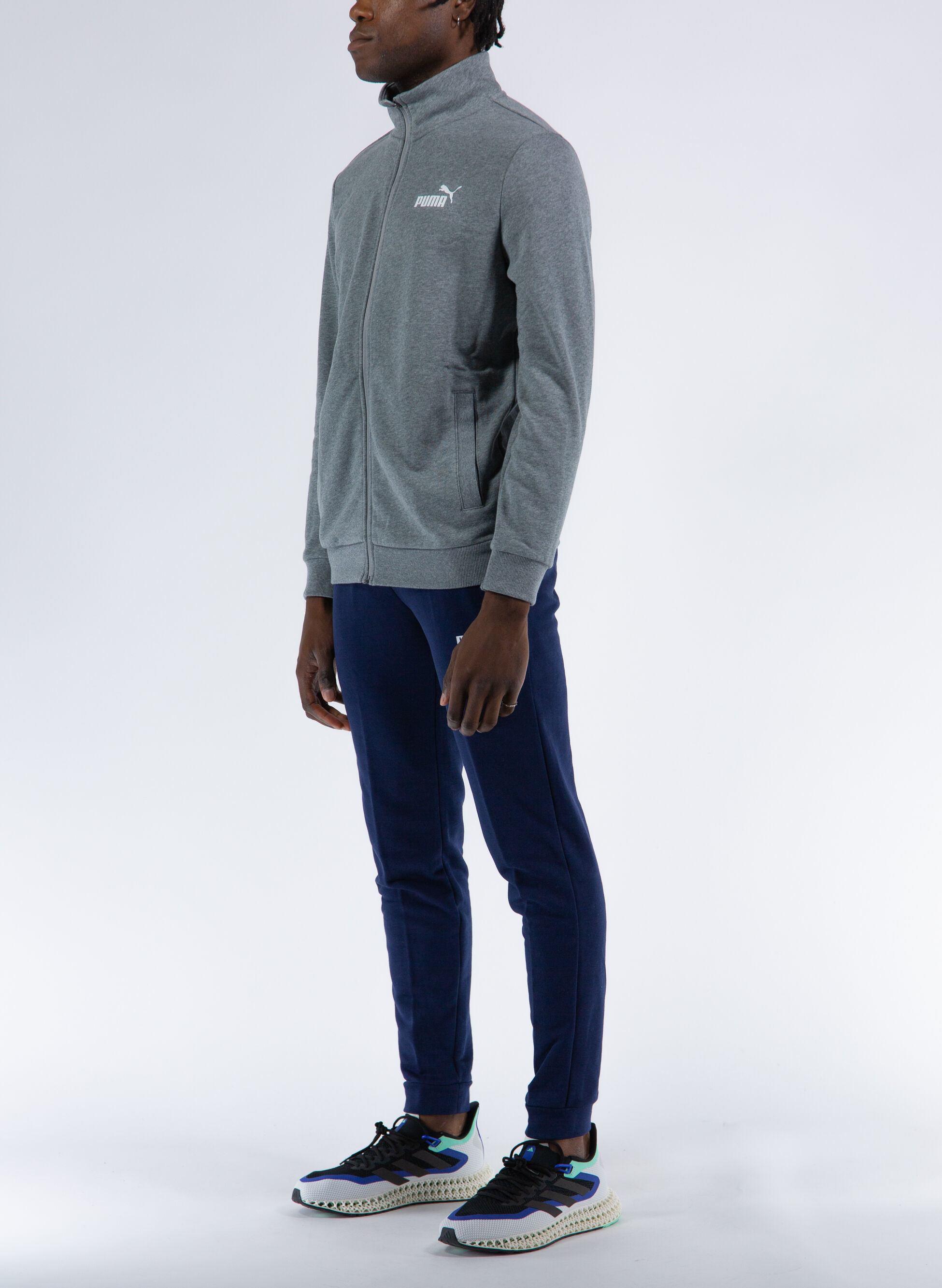 Puma Tuta Clean Sweat Uomo Blu