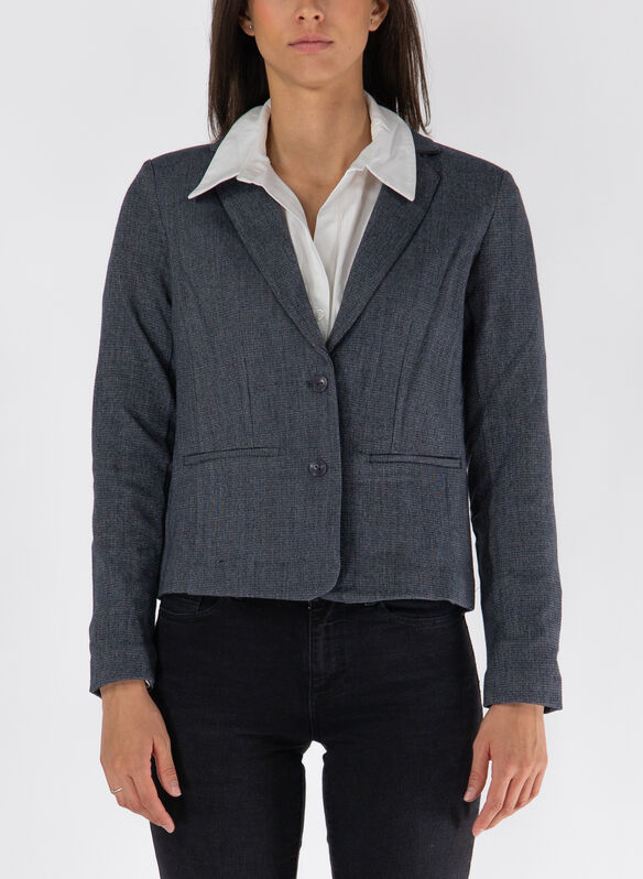 GIACCA BLAZER ONLPOPTRASH-ELISE, DARK GREY MELANGE, medium