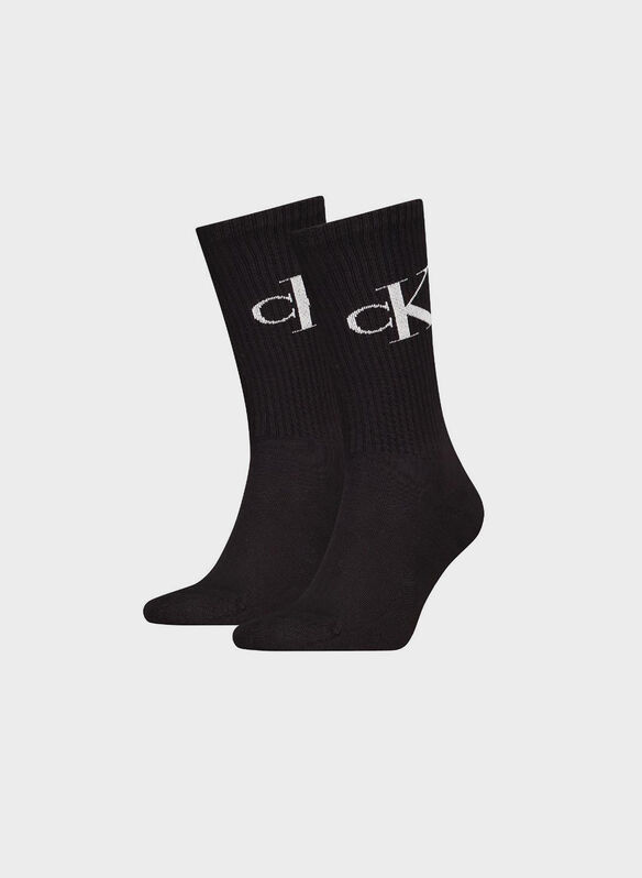 CALZA 2PAIA MONOGRAM, 001 BLK, medium