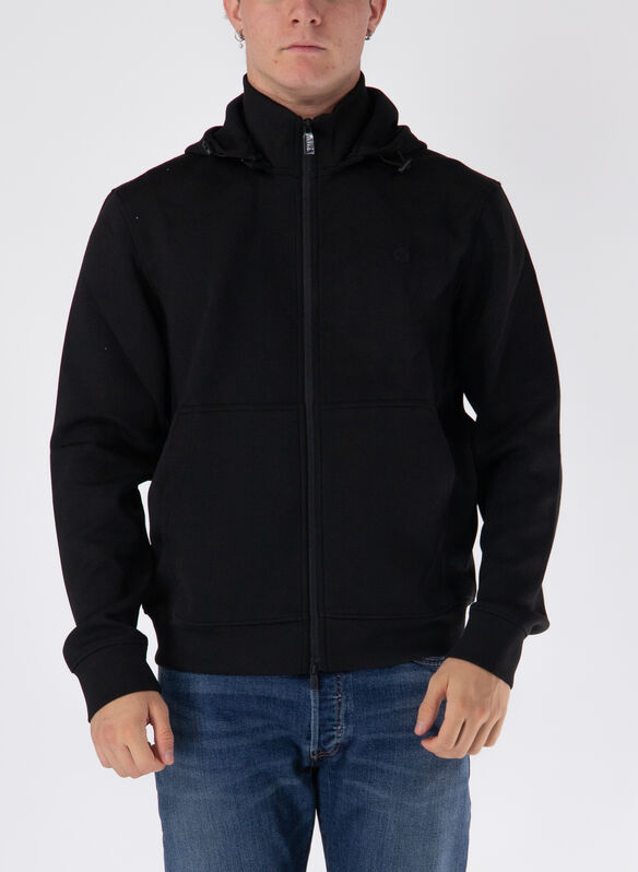 FELPA FULL ZIP NAKU, 206XXP JET BLK, medium