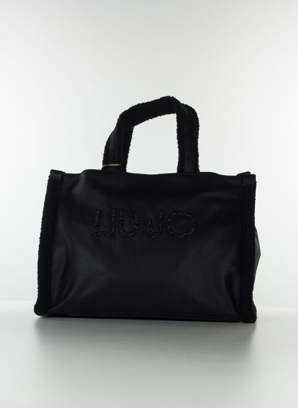 BORSA SHOPPER ORSETTO, 22222 BLK, medium