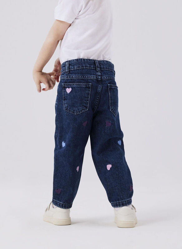 JEANS NOOS BELLA CUORI BAMBINA, DARK BLUE DENIM, medium