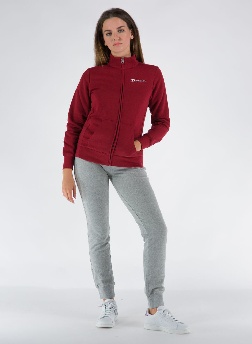 Champion Felpa Con Cappuccio Logo Classic Panna Donna - Acquista