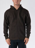 FELPA CON CAPPUCCIO FULL ZIP, MULCH BROWN, thumb