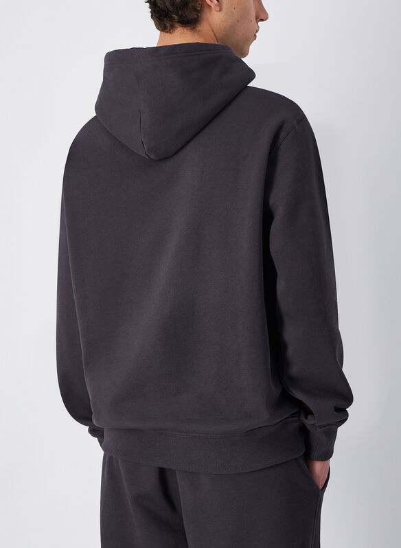 FELPA HOODIE CON RICAMO LOGO, ES503 ANTRACITE, medium