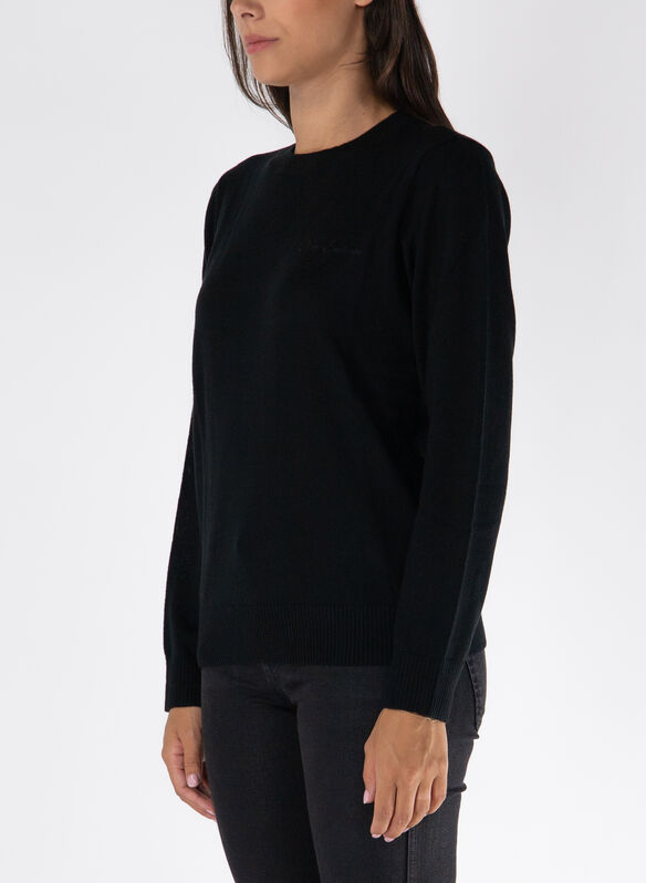 MAGLIONE GIROCOLLO, 1200 BLK, medium