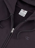 FELPA FULL ZIP CON RICAMO LOGO, ES503 ANTRACITE, thumb