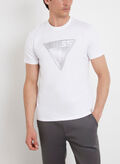 T-SHIRT GIROCOLLO CON  LOGO FRONTALE, G011 WHT, thumb