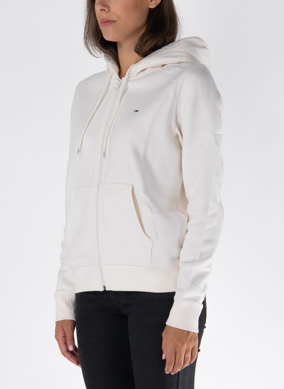 FELPA FULL ZIP CON CAPPUCCIO, YBH PANNA, medium