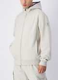 FELPA FULL ZIP CON LOGO, ES057 BEIGE, thumb