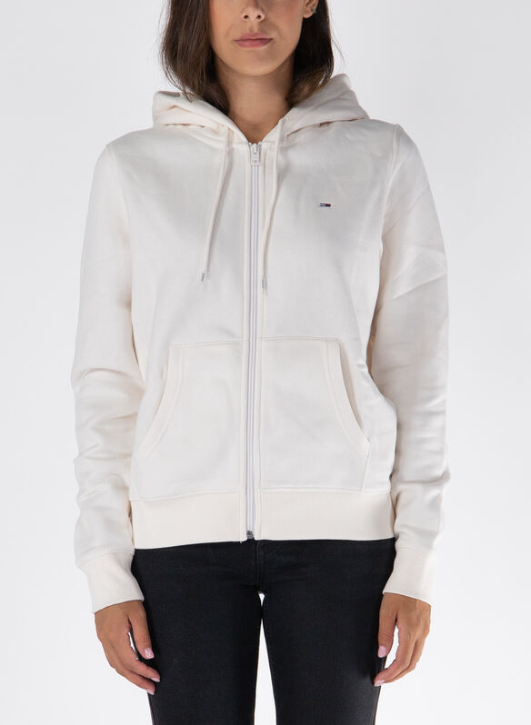 FELPA FULL ZIP CON CAPPUCCIO, YBH PANNA, medium