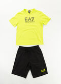 COMPLETINO T-SHIRT+ SHORTS RAGAZZO, 28BM LEMONBLK, thumb