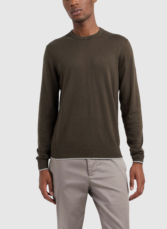 MAGLIONE GIROCOLLO CASHMERE, 1897 BLK OLIVE, medium