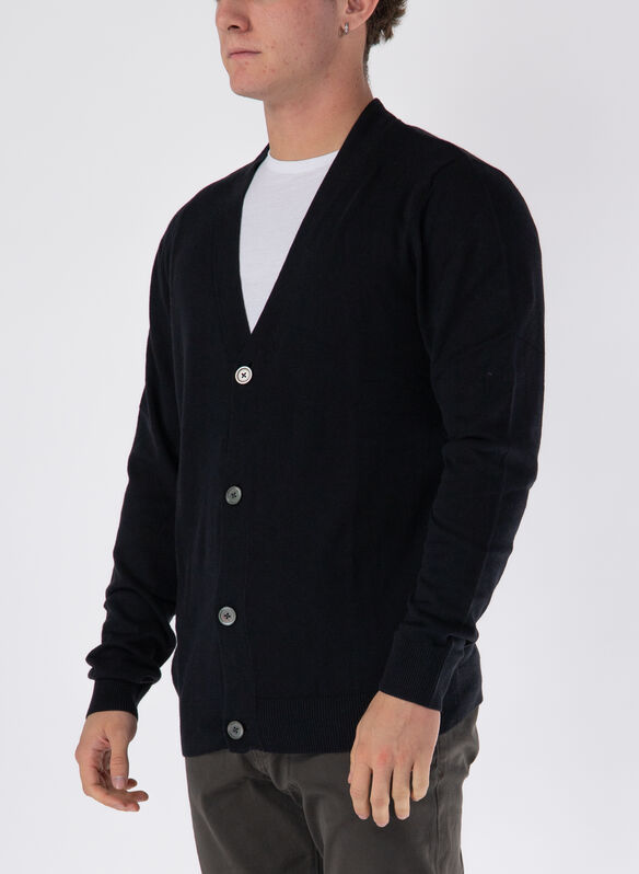 CARDIGAN EMIL CON BOTTONI, BLACK, medium