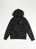 FELPA HOODIE JORDAN CON STAMPA ALLOVER RAGAZZO, 023 BLK, thumb