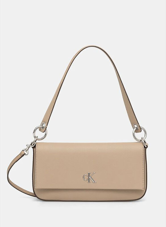 BORSA TRACOLLA MINIMAL MONOGRAM, PBF BEIGE, medium