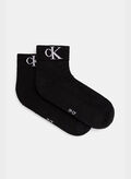 CALZA 2PAIA QUARTER MONOGRAM, 001 BLK, thumb