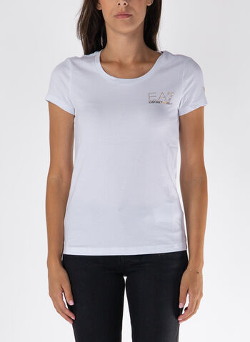 T-SHIRT CON LOGO STRASS, , small