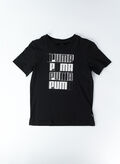 T-SHIRT LOGO RAGAZZO, 01 BLK, thumb