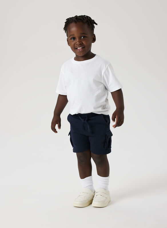 SHORT CON COULISSE BAMBINO, DARK SAPPHIRE NVY, medium