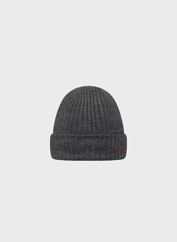 CAPPELLO IN MAGLIA WILBERT CON RISVOLTO, 0019 DARK HEATHER, medium