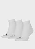 CALZA QUARTER PLAIN 3 PAIA RAGAZZO, 300 WHT, thumb