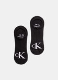 CALZA 2PAIA FOOTIE CK MONOGRAM, 001 BLK, thumb