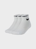 CALZA BASIC ANKLE 3 PAIA JUNIOR, 001 WHT, thumb