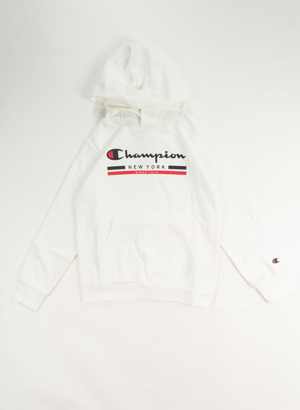 FELPA HOODIE CON LOGO RAGAZZO, WW001 WHT, medium