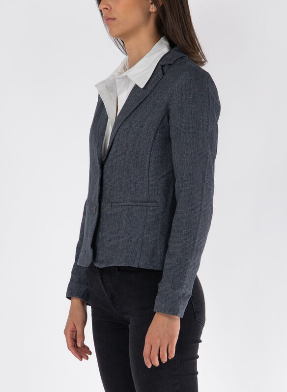 GIACCA BLAZER ONLPOPTRASH-ELISE, DARK GREY MELANGE, medium