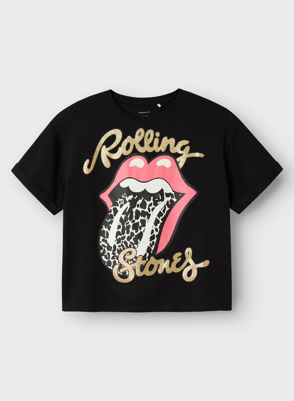 T-SHIRT ROLLING STONES RAGAZZA, BLACK, medium