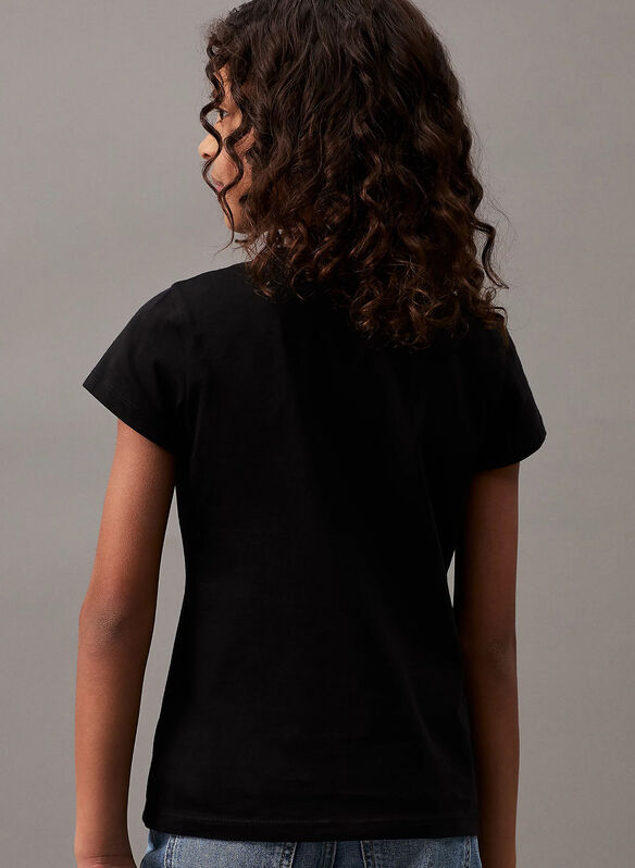 T-SHIRT MICRO LOGO RAGAZZA, BEH BLK, medium