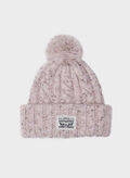 CAPPELLO IN MAGLIA CON PONPON, 181 PINK, thumb