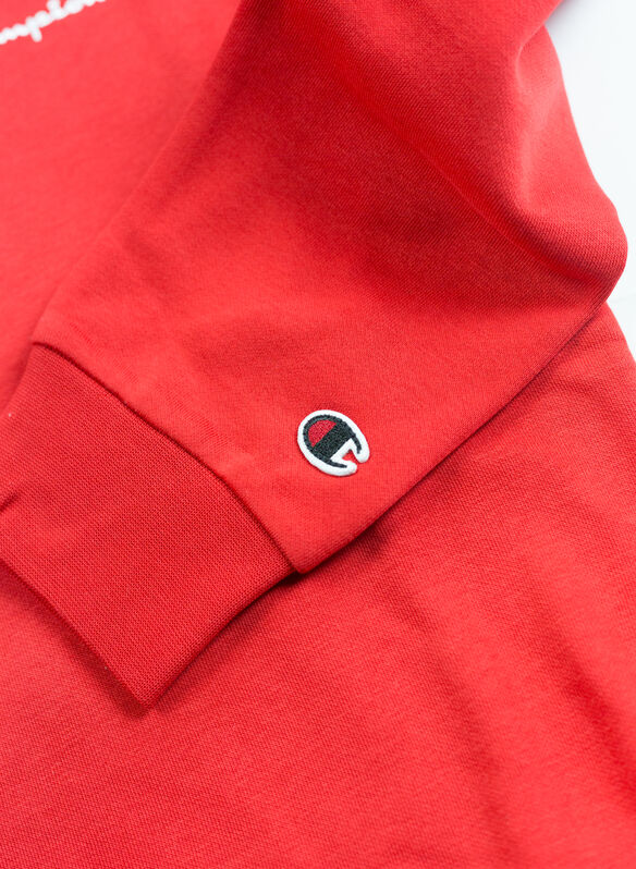 FELPA GIROCOLLO CON LOGO RAGAZZO, RS054 RED, medium