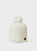 CAPPELLO IN MAGLIA ATHABASCA CON PON PON UNISEX, 005 WHT, thumb