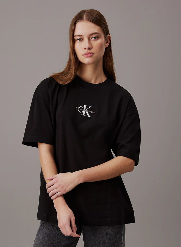 T-SHIRT BOYFRIEND MONOGRAMMA, BEH BLK, medium