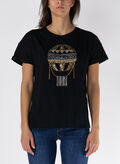 T-SHIRT CON STAMPA STRASS, N9944 BLK, thumb