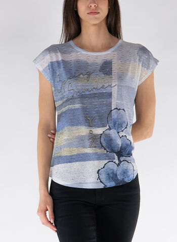 T-SHIRT FLOWER, 2713 NVY, small