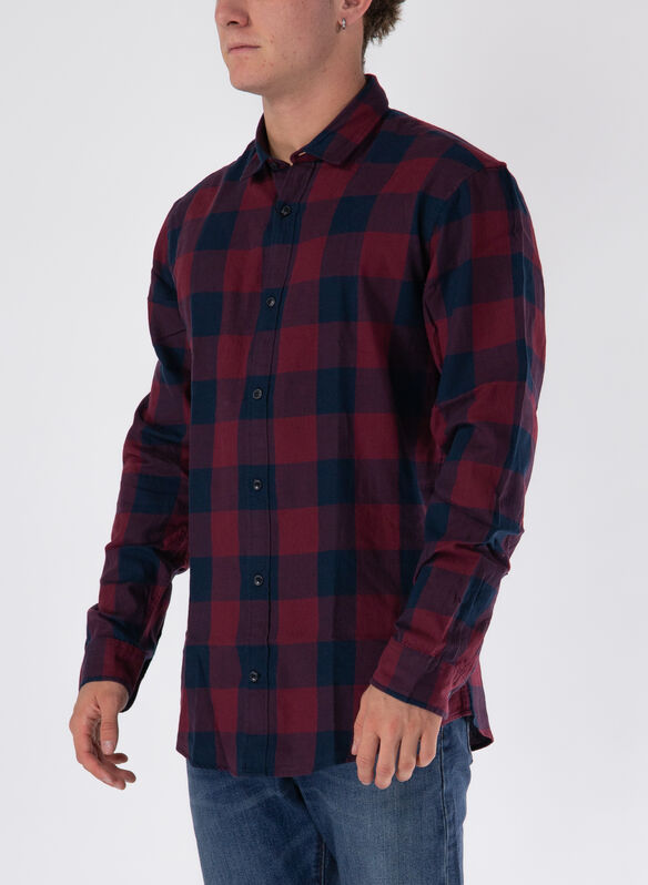 CAMICIA CHECK GINGHAM, PORT ROYALE PORT ROYALE BORDO, medium