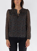 BLUSA CON FANTASIA FLOREALE, BLACK DITSY, thumb