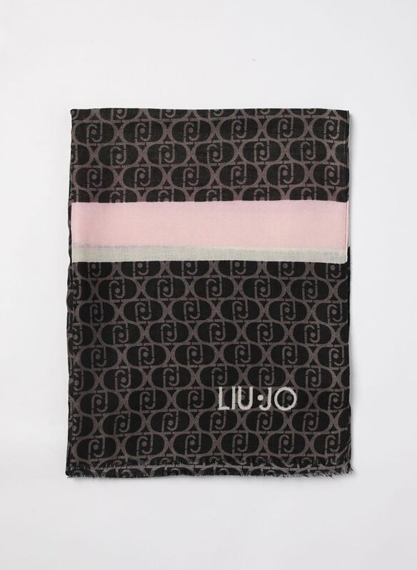 SCIARPA PASHMINA MONOGRAM, 22222 BLK, medium