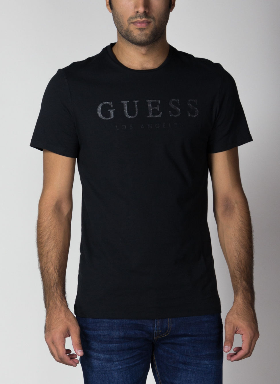 GUESS T-SHIRT STAMPA LOGO FRONTALE, GUESS JEANS-W93I71J1300-101417