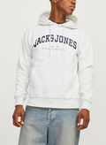 FELPA HOODIE CON LOGO, WHITE MELANGE, thumb