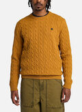 MAGLIONE GIROCOLLO A TRECCE PHILLIPS BROOK, P47 OCRA, thumb