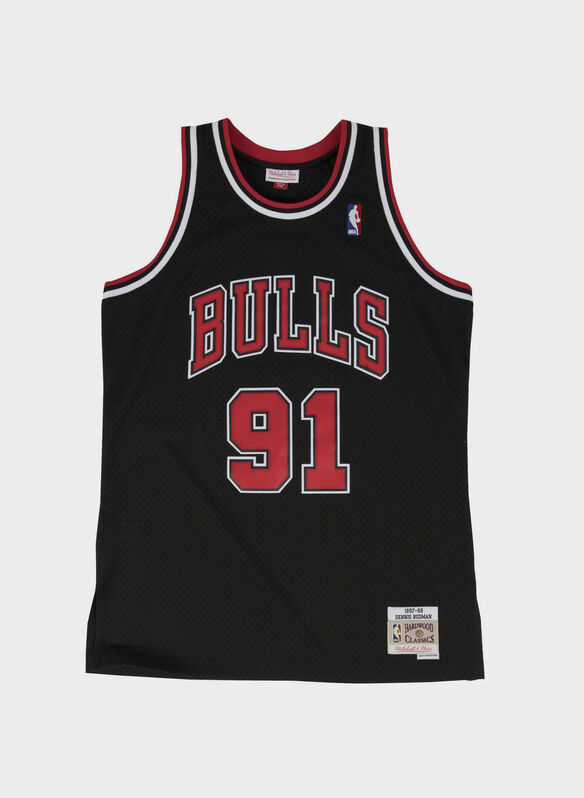 CANOTTA SWINGMAN JERSEY CHICAGO BULLS ALTERNATE 1997-98 DENNIS RODMAN, BLACK, medium