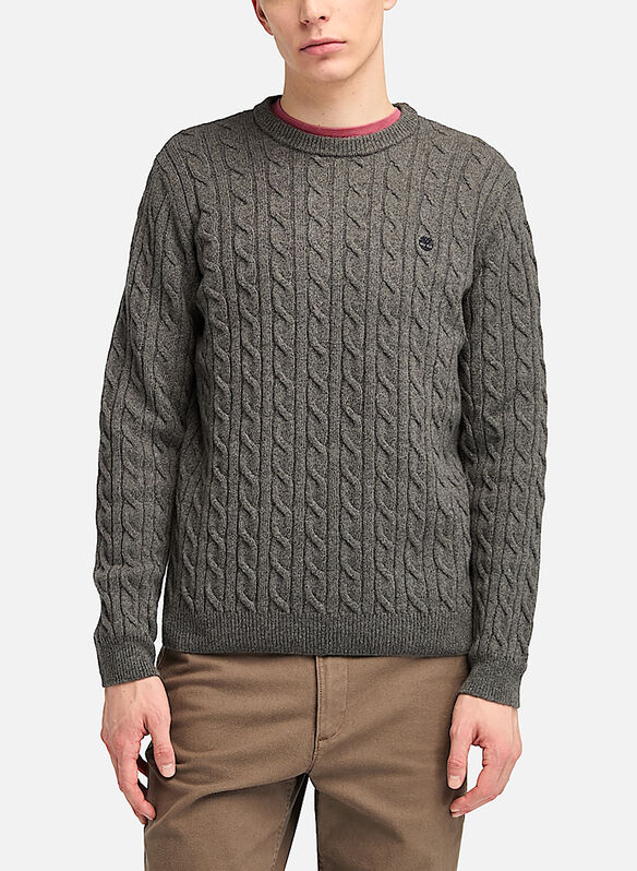 MAGLIONE GIROCOLLO A TRECCE PHILLIPS BROOK, U14 GREY, medium