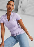 T-Shirt Classics Ribbed V-Neck Con Logo, 25 VIOLET, thumb