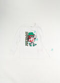 T-SHIRT BOXY PEACE BAMBINO, 001 WHT, thumb