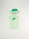 COMPLETO PAGLIACCETTO + CAPPELLINO SWOOSH INFANT, E2E GREEN, thumb